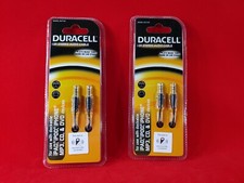 2 Pack Duracell DU7105 3.5mm Jacks Stereo Audio Cable - Black - 10 Feet Lot Of 2