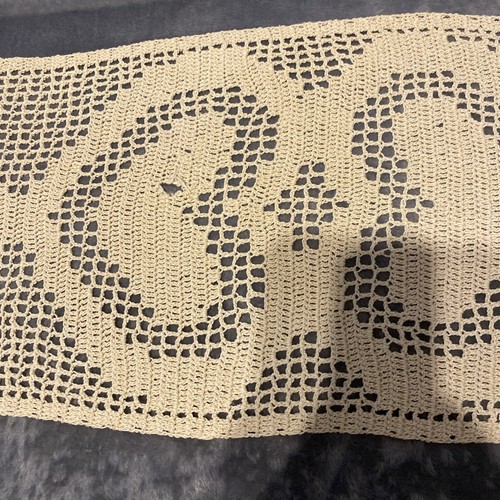 Vintage Hand Crocheted Large Doily, Beige, Cotton, country core cottage core - Picture 3 of 14