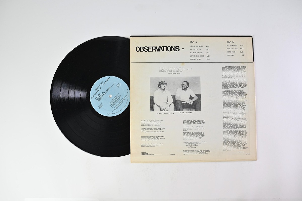 Keith leathers Elton J. Gumbel, Jr. / Keith Leathers – Observations on