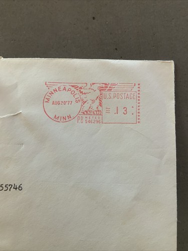 1977 Minnesota Twins Metropolitan Stadium Business Envelope - Picture 3 of 3