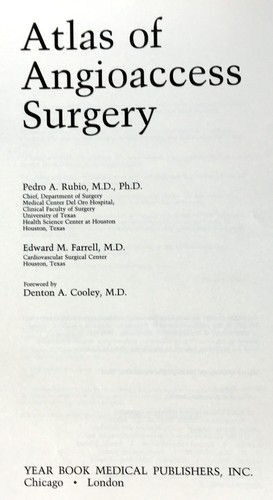 ATLAS OF ANGUIOACESS SURGERY Rubio & Farrell HC 1983 Like New Medical Textbook - Picture 5 of 12