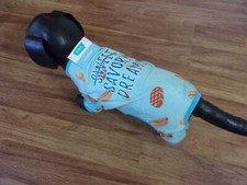 pet dog pajamas, soft, cozy, Savory Dreams, Small read size details 