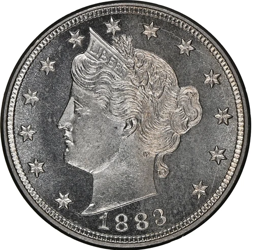 1883 5C No Cents PR65 Cameo NGC