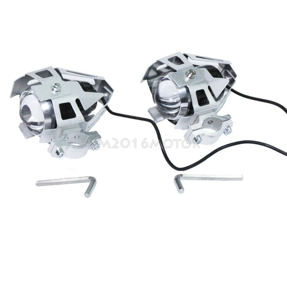 Faro antiniebla LED 125W para motocicleta U5 2 piezas para Honda Kawasaki Foto 2 de 4