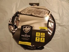 AUTO DRIVE POLYGON TWIST SUN SHADE SILVER & BLACK