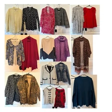 Women’s Plus Size 16-18 1X-2X Lot 18 Tops And Jackets Mixed Brands