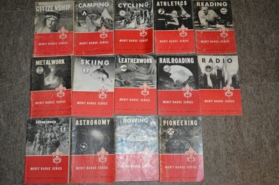 Lot of 14 Boy Scouts of America Vintage 1946-1960's BSA Merit Badge Series Books