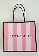 1 x Victoria's Secret Pink Stripe Logo Small Paper Shopping Gift Bag