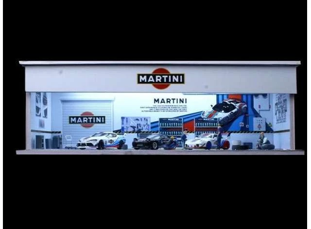 Black Box Diorama MO914101 1/64 parking garage martini mit Beleuchtung