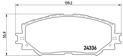 Brembo P 83 082 brake pad set, disc brake for Lexus, Subaru, Toyota, Toyota (FAW)