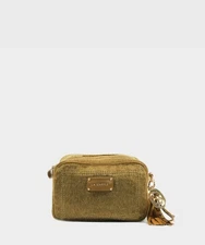 La Carrie Mongolia Giudi Small Crossbody Bag, Wool Green 152M-CC-