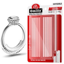 Ring Sizers for Loose Rings, Omilly Invisible Silicone 4 Sizes, 4 Size