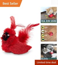 Faux Fur Cat Toy with Catnip  Bird Chirping Sound - Perfect for Indoor Play