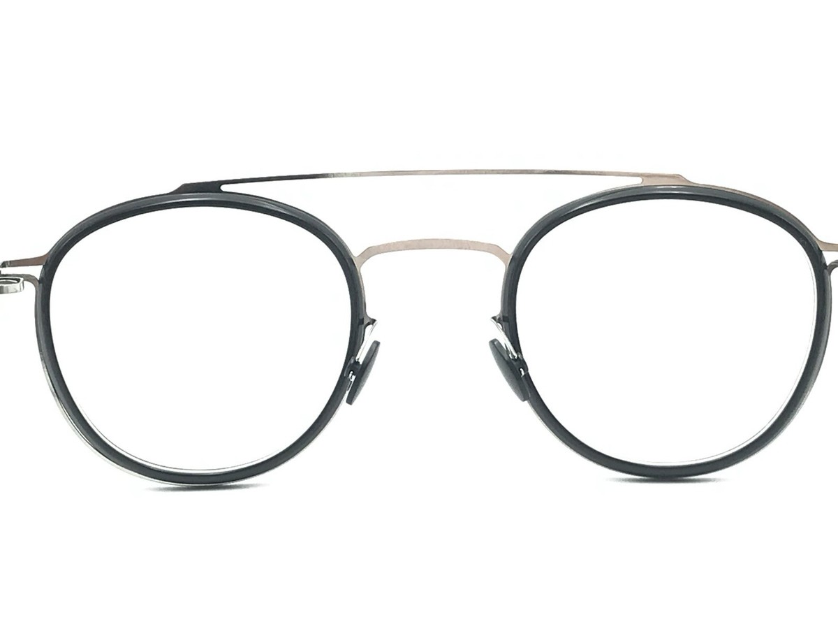 MYKITA LITE SUN OLLI COL 951 Silver Black Round Eyeglasses 