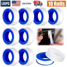 10 Rolls 1/2 Inch W Teflon Plumbers Tape,Pipe Sealing  Plumbing Thread Tape US
