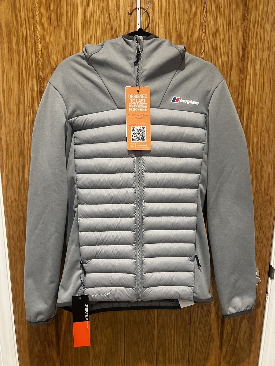 Berghaus Coat Grey Mens Berghaus Vaskye Hooded Hybrid Jacket Grey