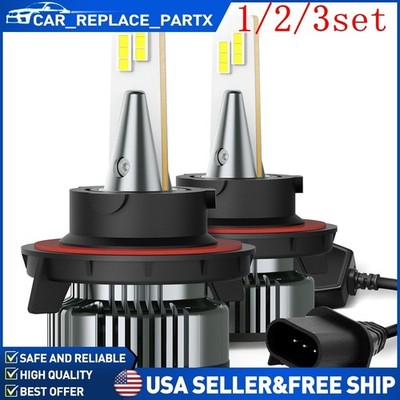 1/2SET AUXITO 9008 H13 LED Headlight High Kit LOW Beam Bulb 6500K Lamp White NEW