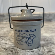 Kaukauna Klub Cheese Crock With Old Style Bail Lid Wisconsin Dairy Company