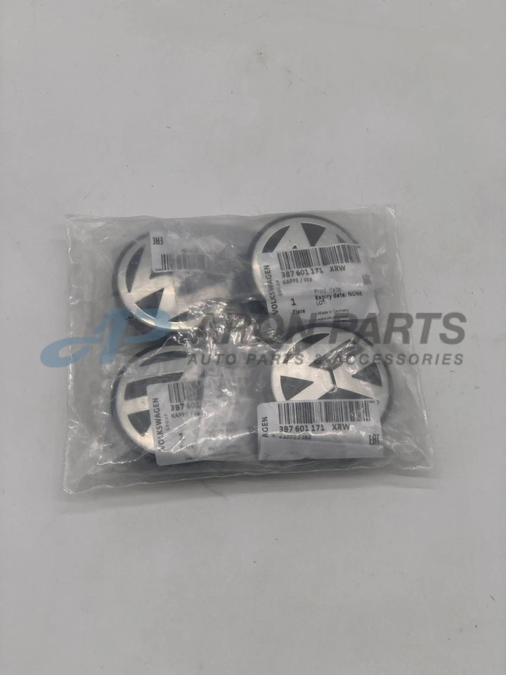 Golf Polo Hubcap Wheel Center Caps Set of 4 65mm VW Volkswagen Beetle 3B7601171 - Image 2 of 4