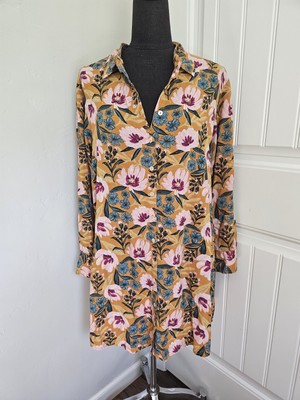 Natual Life Orange Floral Dress Small