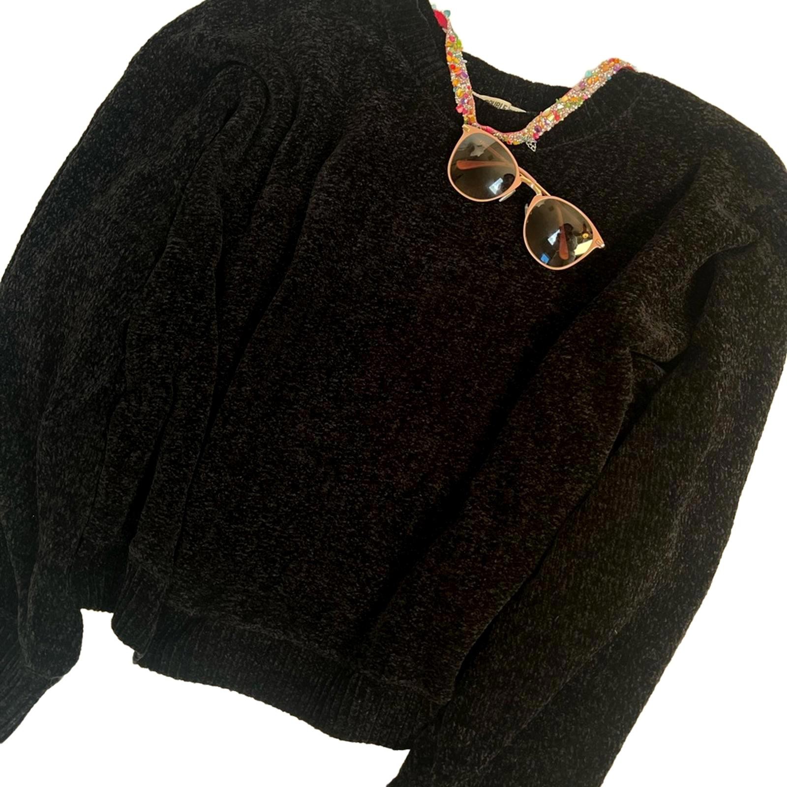 Double Zero Textured Black Pullover - image 2
