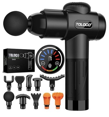 TOLOCO Massage Gun, Deep Tissue Back Massage for Athletes for Pain Relief EM26