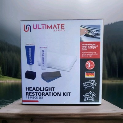Ultimate SpeedHeadlight Restaurationsset 19-teiliges Set Scheinwerferpolitur & Dichtstoff