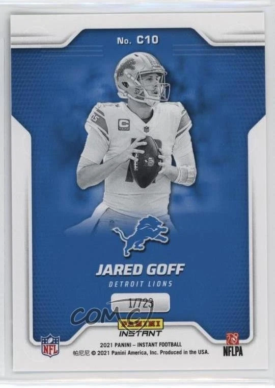 2021 Panini Instant NFL Captains /723 Jared Goff #C10 - Image 2 of 2