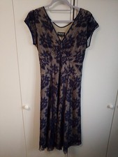 Pretty Eccentric Blue Lacey Lined Midi Dress See Pictures GC Possible Size 10