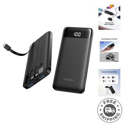 Lightweight 10,000mAh Power Bank with Digital Display for Effortless Charging