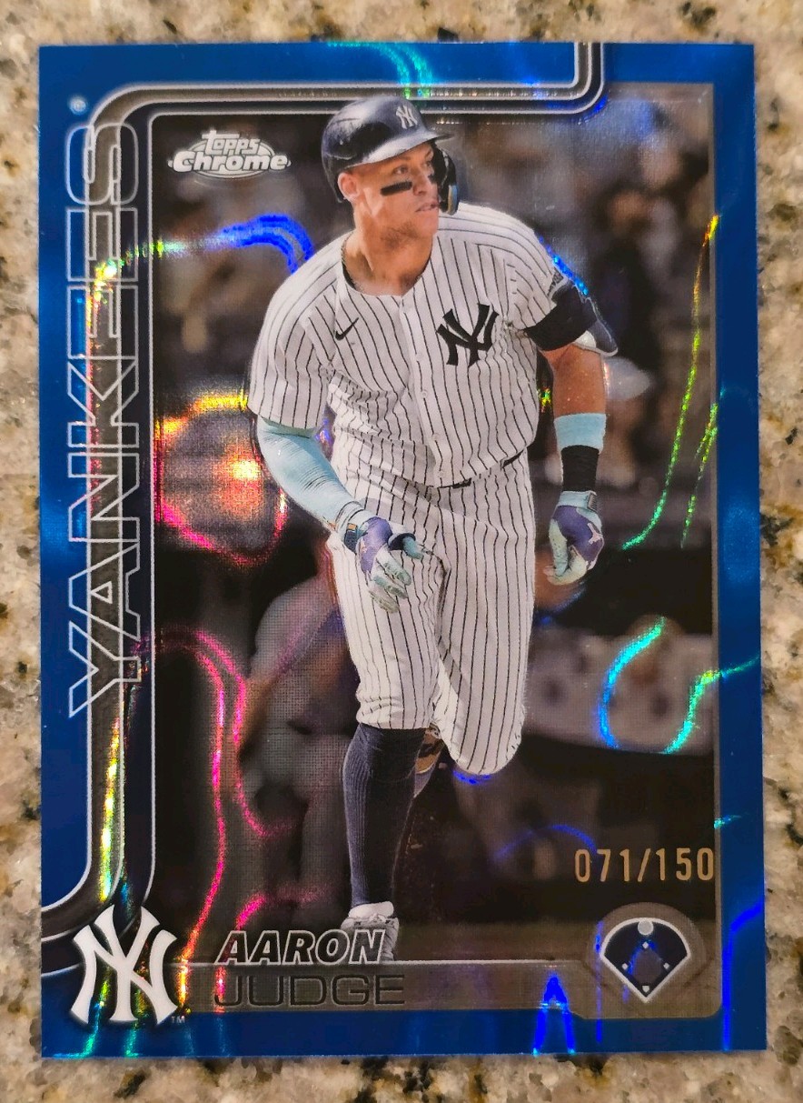 2025 Topps Chrome Aaron Judge #99 Blue Lava Refractor /150