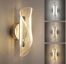 Acrylic Dimmable LED Wall Lights Sconce Lamp Indoor Bedroom Living Room Hallway.