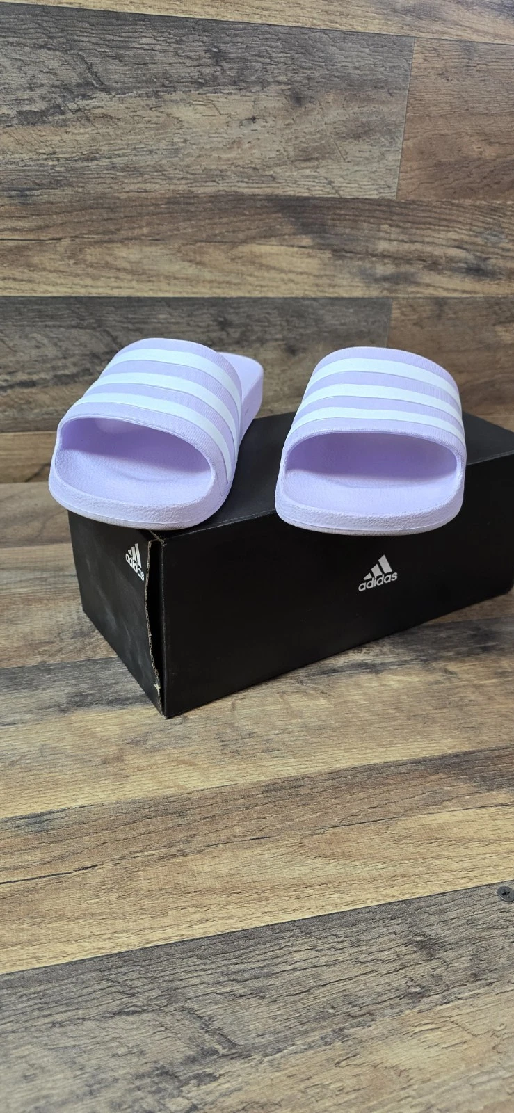 ADIDAS Scivoli acqua Adias donna Adilette EG1742 taglia 8 con scatola usati