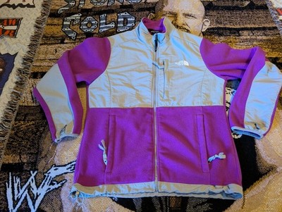 Vintage The North Face Denali Fleece Jacket Womens M Fuchsia Grey Polartec