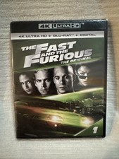 The Fast and the Furious 4k Ultra HD Blu-Ray Digital, 2001 The Original New