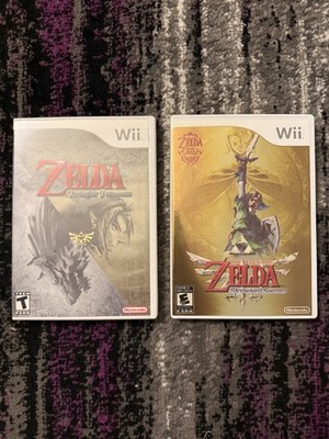 The Legend of Zelda Twilight Princess & Skyward Sword Lot Nintendo Wii 