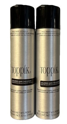 Toppik Colored Hair Thickener Dark Brown 5.1 oz Each X2