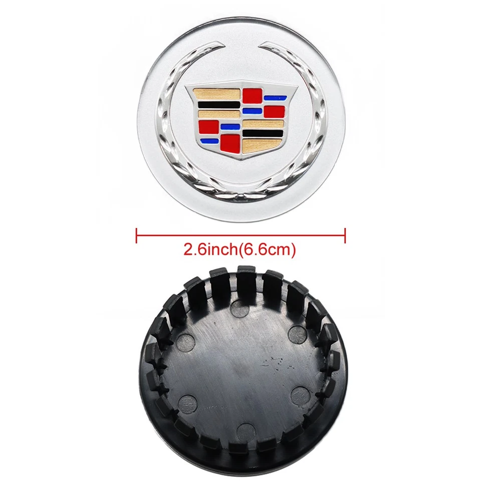 4Pcs Wheel Center Caps 9597375 9595439 For DTS SRX XLR CTS ATS XTS Hubcaps Foto 4 de 4