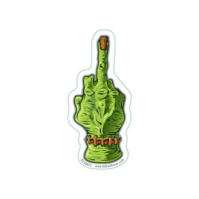 Aufkleber Zombie Stinkefinger 9,5 x 4 cm f**k you FTW Finger Sticker Decal