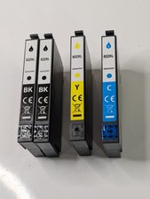 4 Epson 822XL Replacement Ink Cartridges 2 Black 1 Yellow 1 Cyan
