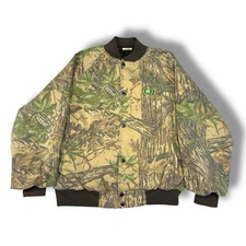 Vintage 90s WestArk Realtree Camo Bomber Jacket Size XL Made USA w/ Texas Patch