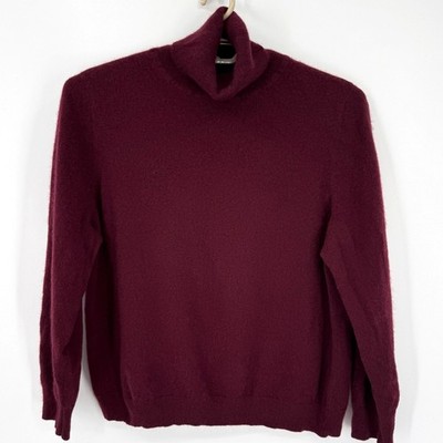 Nouveaux Anthropologie 100% Cashmere Turtleneck Sweater Burgundy Size 2X