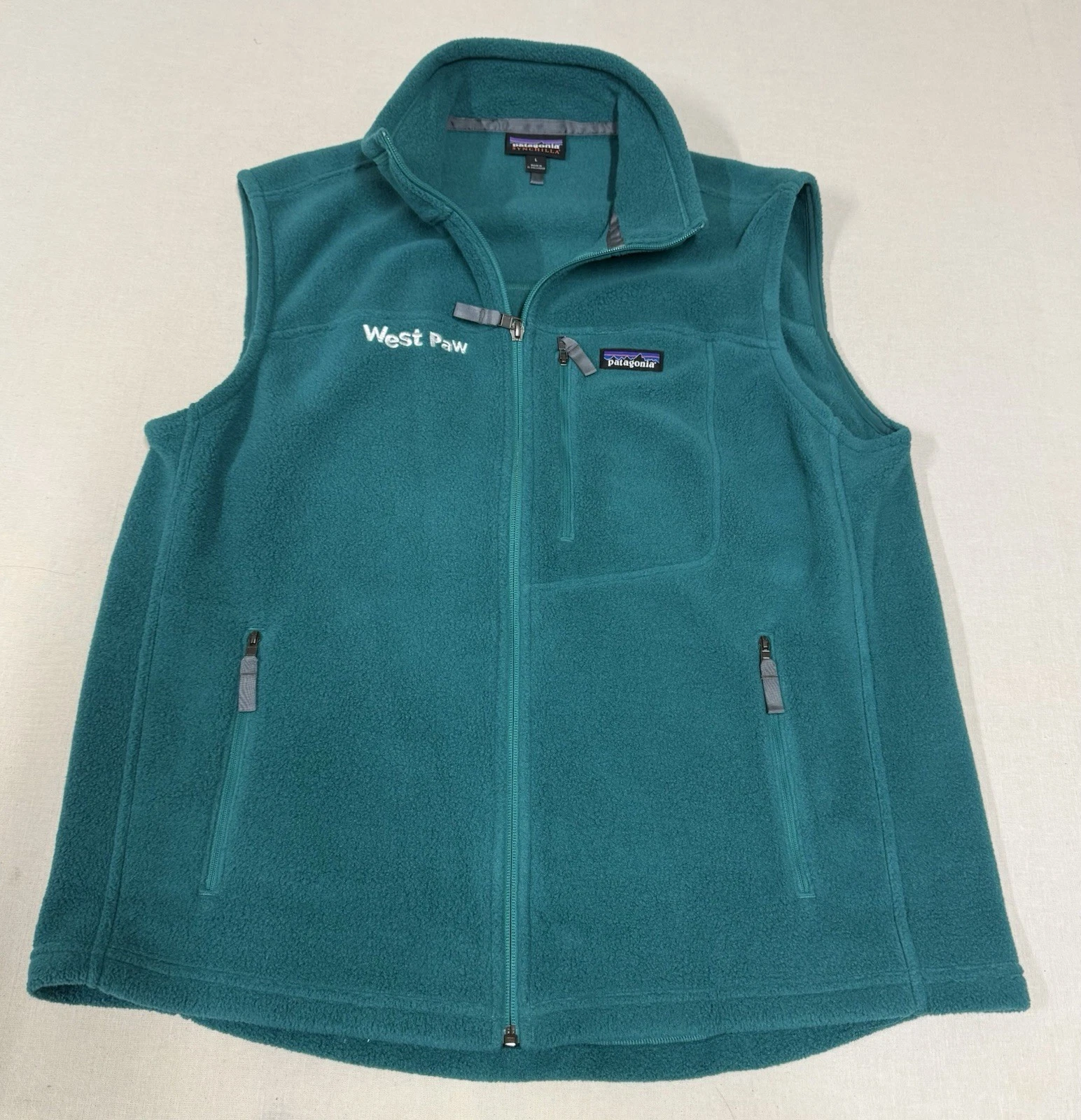 Patagonia Men’s L Classic Synchilla Fleece Vest Full Zip Pockets 23010 SW2