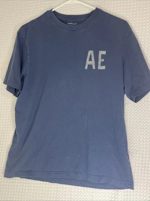 AE Logo Super Soft Standard T Shirt Men’s Blue Size Medium - Image 1 of 4