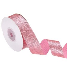 1 Inch x 10 Yards Sparkly Gift Wrapping Ribbon for Various Decoration, Pink