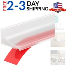 39Inch Shower Threshold Water Dam, Self-Adhesive Silicone Shower Barrier Wate...