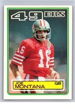 1983 Topps #169 Joe Montana DP Vintage HOF San Francisco 49ers NFL Card