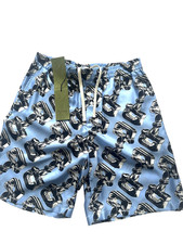 Gucci Horsebit Blue Silk Shorts Mens Size 48, Medium 11250G