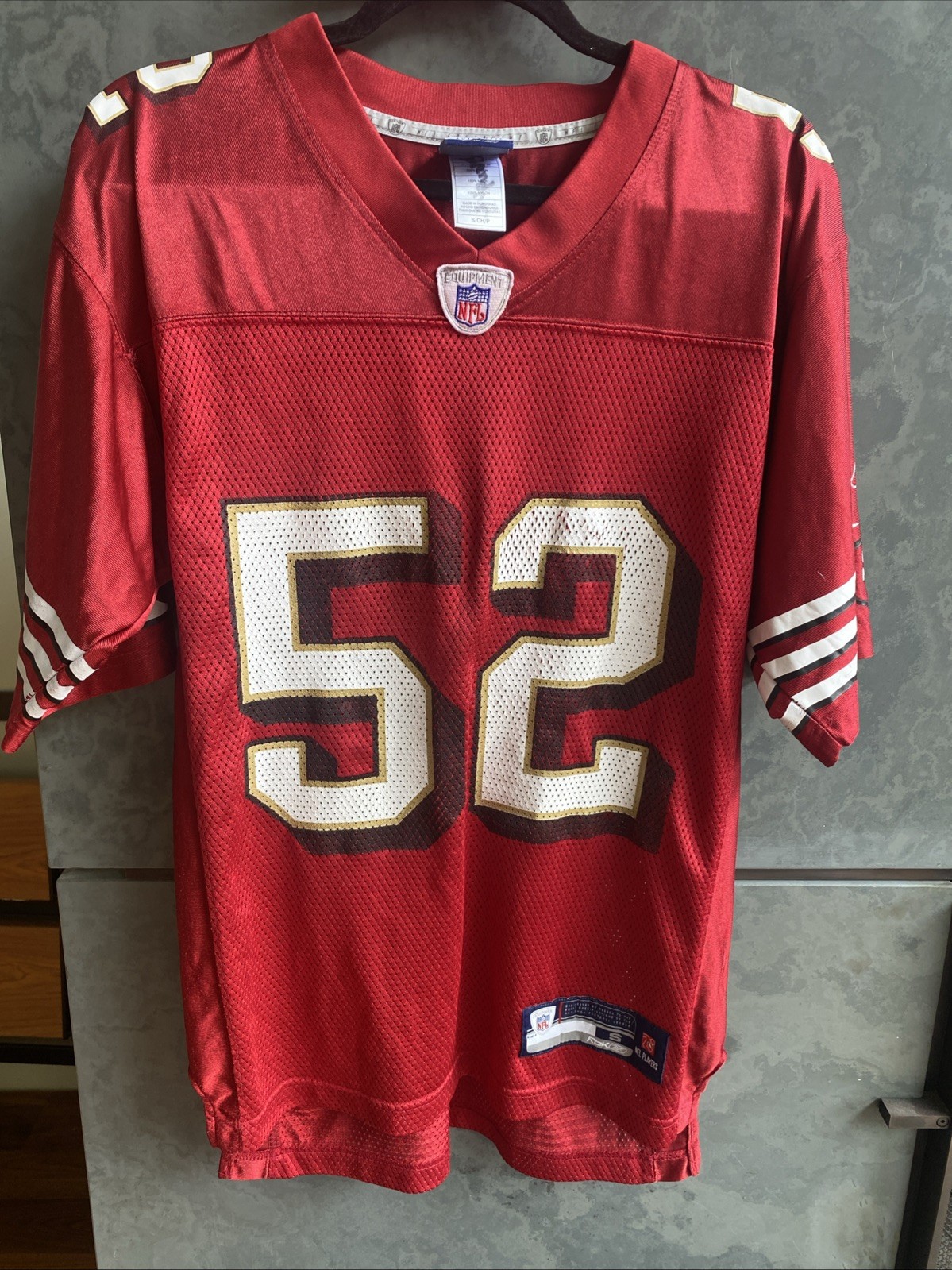 Reebok Patrick Willis 49ers #52 Screen Print Jersey Size Mens Small Vintage