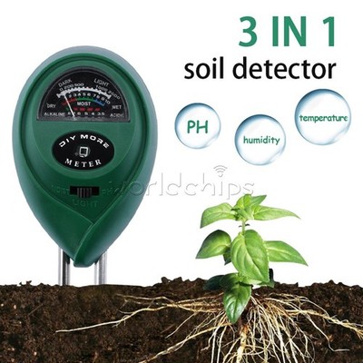 Soil Tester 3-in-1 Plant Moisture Meter Light and PH Tester for Home Garden Lawn
